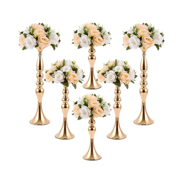 Gold Flower Stand Centerpiece Etsy