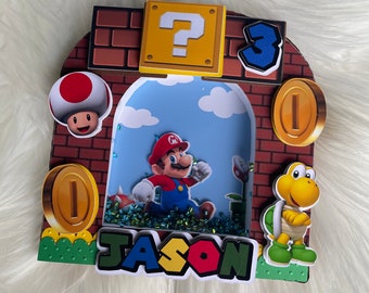 Super Mario 3D Shaker Cake topper | Centerpiece | Party Decorations