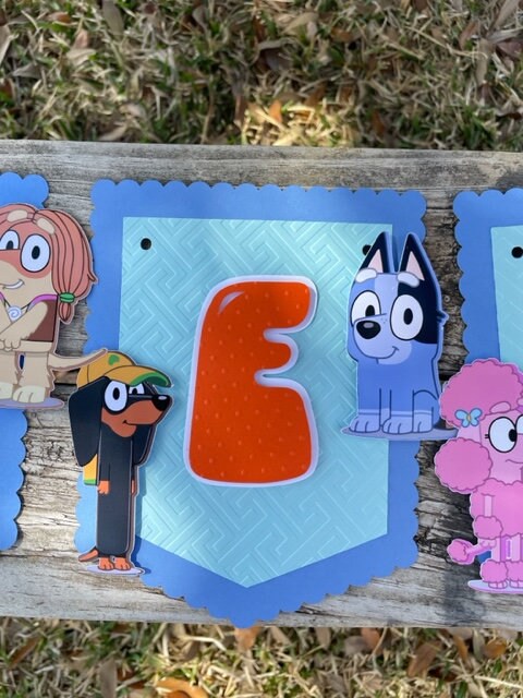 Custom Bluey Highchair Banner
