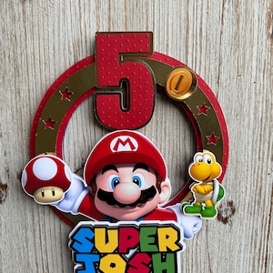 Super Mario Cake Topper | centerpiece | Birthday decorations