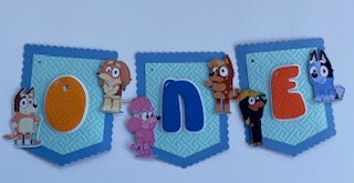 Custom Bluey Highchair Banner