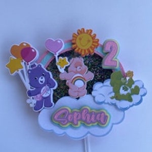 Care Bears Inspired Cake Topper | Care Bear Party Decorations | Centerpieces