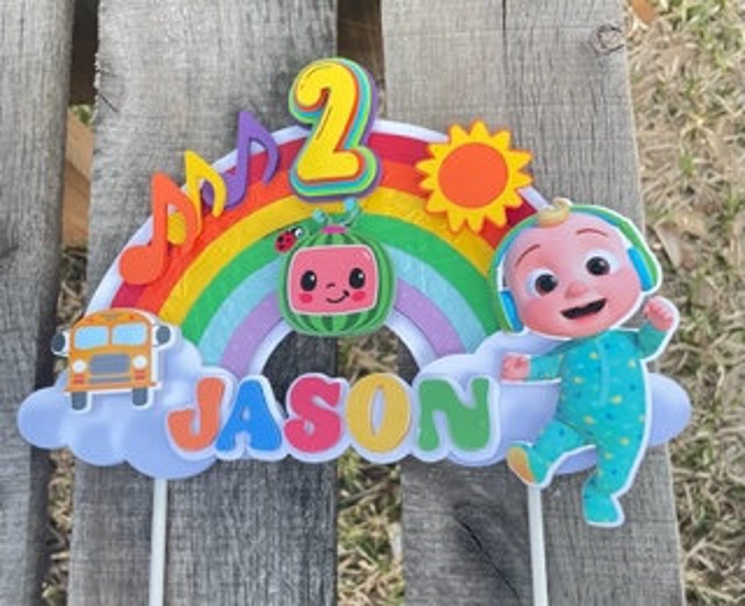 Cake Topper Party Topper Colorful Cake Etsy