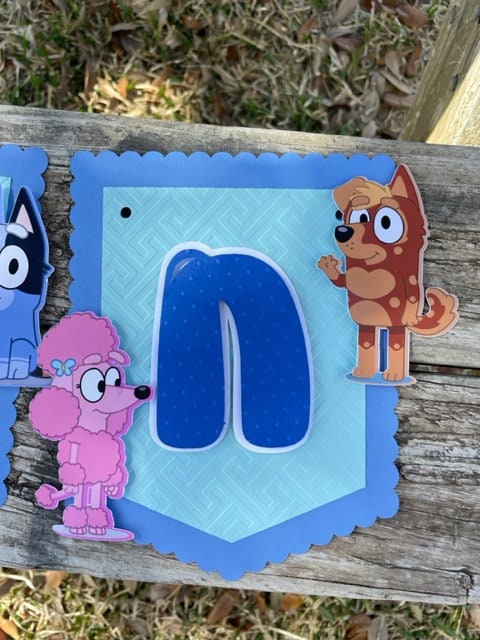 Custom Bluey Highchair Banner
