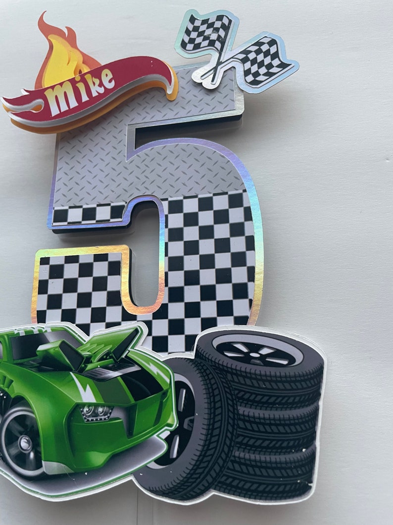 Race Cars Cake Topper / Race Cars Centerpiece/ Party Etsy