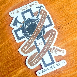 Vinyl Decals 2 Samuel 22:33 Firefighter