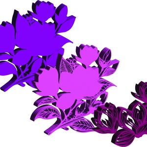Magnolia Flower, Laser Cut File, 3d 3 layer,