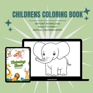 Printable  Children&#39;s Coloring Pages, 30 Pages Children Coloring Book, Digital Children&#39;s Coloring Pages, Instant Download Coloring Pages