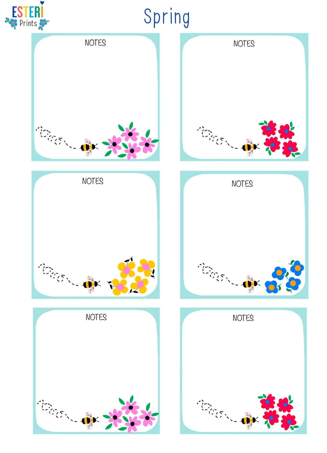 Instant Printable Memo Notes L Planner Notes L Printable Stationary L ...