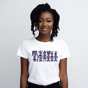 Hieroglyphs Graphic 100% Cotton Premium Unisex Crewneck T-Shirt - Ancient Symbols in Modern Fashion