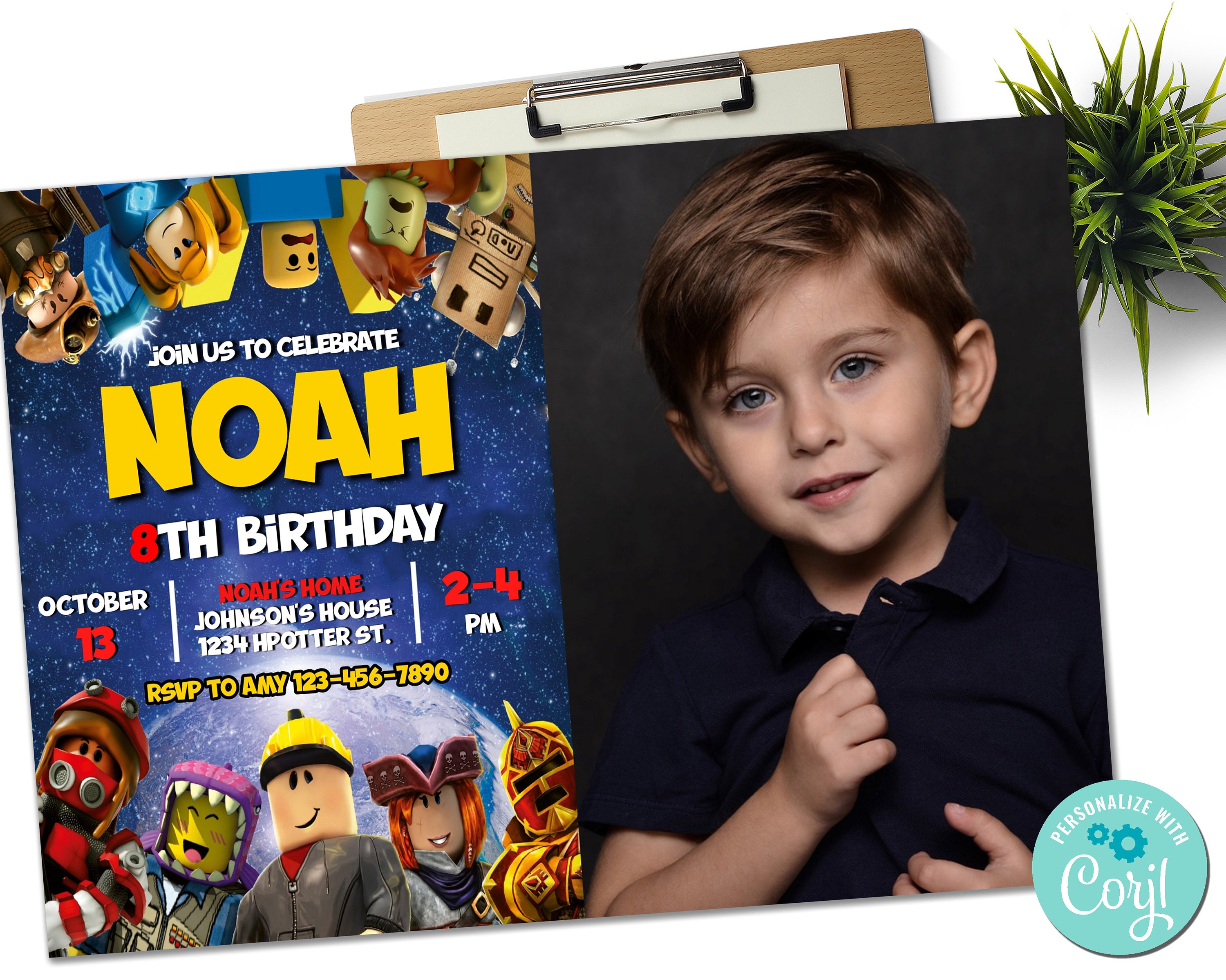 8+ Chalkboard Roblox Boys Birthday Invitation Templates  Download Hundreds  FREE PRINTABLE Birthday Invitation Templates Media