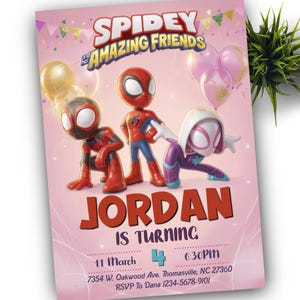 スパイダーマンと仲間たちの誕生日招待状、グウェン、マイルス・モラレス（デジタルダウンロード）