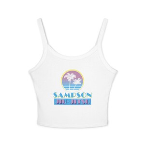 Women's "Miami" Spaghetti Strap Tank Top - White