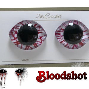 Bloodshot Safety Eyes: Creepy Halloween Plushie Amigurumi Eyes