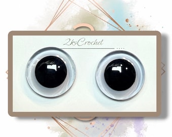 White Out: Safety Eyes | Sinker Eyes| Hand Painted |Amigurumi | Crochet | Animal eyes | Crochet Plushies | Kawaii Eyes