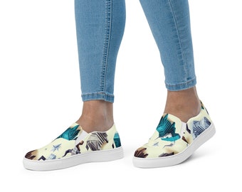 Thaleypa Origami Yak Population Women’s slip-on canvas shoes