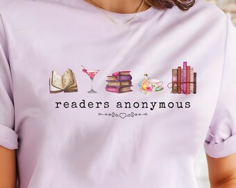 Readers Anonymous Png, Bookish Png, Trendy Book Lover, Book Lover Shirt design, Book Lover Clipart, Bookish PNG, Book Quotes, Book Clipart