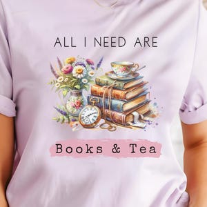 Bookish Era Png, Books and Tea Design (Digital Download)