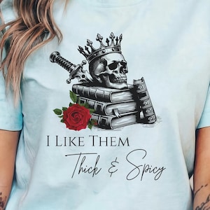 I Like Them Thick and Spicy Png, Bookish Merch, Gift For Book Lover, Dark Romance, Spicy Reads, Trigger Warnings Png, Trendy Book Lover, TBR