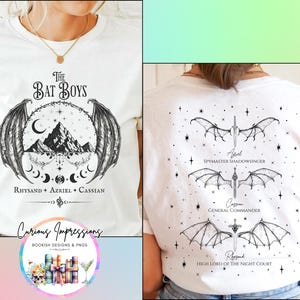 バットボーイズPNG、前面と背面、本好きのシャツデザイン、ファンタジーリーダーPNG、トレンディな読書家、本の虫、読書好きへのギフト、Kindleステッカーデザイン