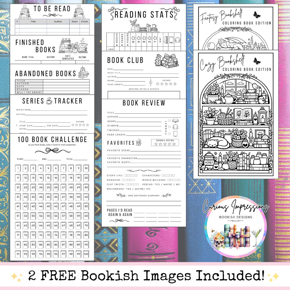 Cozy Reading Journal, Printable Book Tracker, Digital Reading Journal ...