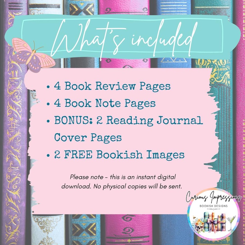 Book Review Template Printable, Book Tracker PDF, Reading Journal ...