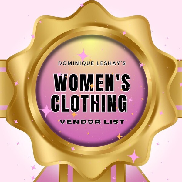 Vendor List for Clothing Etsy