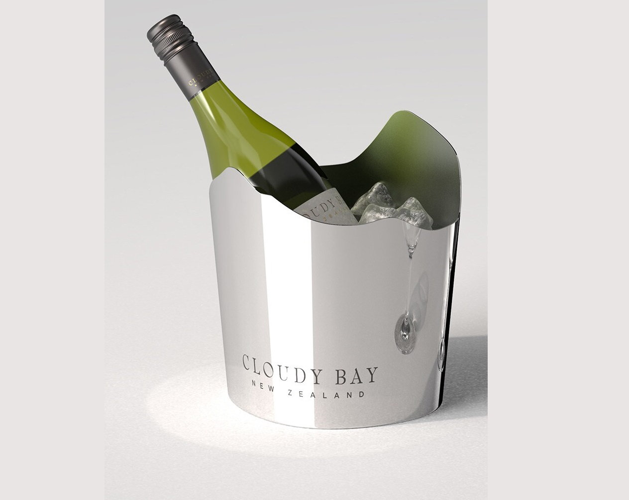 CLOUDY BAY Ice Bucket Mountain Shaped Stainless Steel Wine 