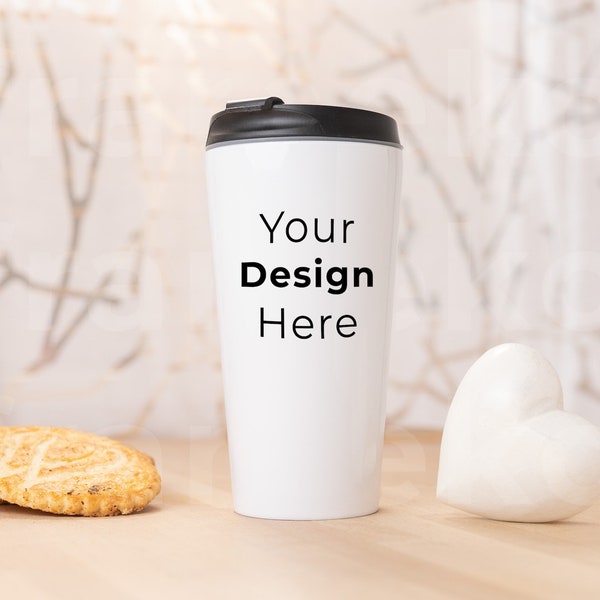 Mockup Thermo Mug, Travel Mug, Coffee Mug Isolated, To Go Coffee Mug