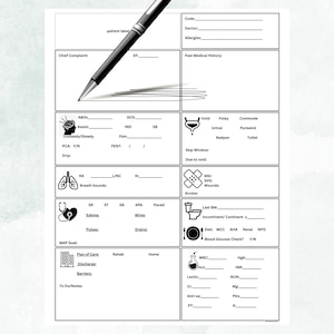 Cardiac Step Down Nurse Brain, Cardiac Report Sheet, Nurse Brain, Nurse Report Sheet, Printable Nurse Sheet