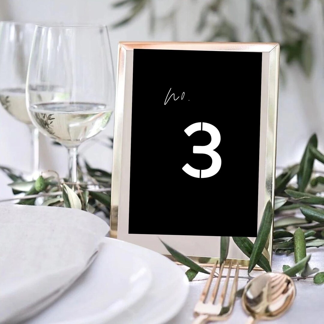 Printable Table Numbers, Wedding Table Numbers, Luxury, Minimalist