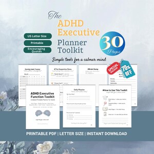 ADHS Exekutivfunktion Planer Toolkit, tägliche Mission, Habit Tracker (digitaler Download)