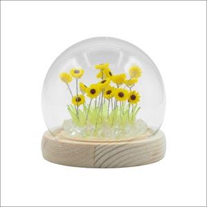 Illuminated Floral Glow Garden Dome - 20 Sunflowers - LED USB