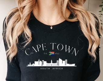 Cape Town South Africa Sweatshirt, South Africa Shirt, Cape Town Gifts, Cityscape Shirts, Travel Sweatshirts, South African