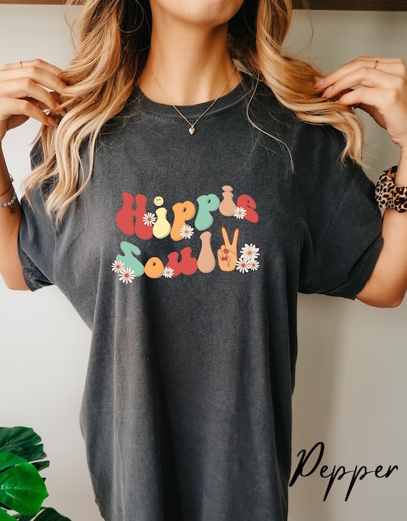 Hippie Soul Women s Comfort Colors Tshirt Groovy Hippy Clothing