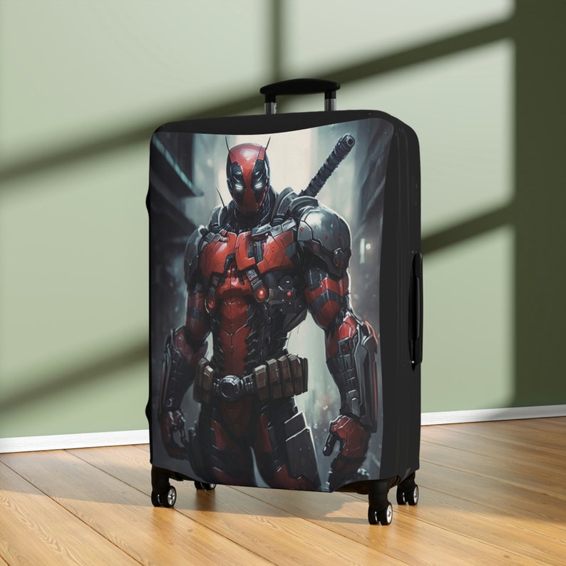 Deadpool suitcase cover Easy to use luggage cover luggage cover superhero luggage cover for luggage image 4