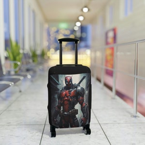 Deadpool suitcase cover Easy to use luggage cover luggage cover superhero luggage cover for luggage image 5