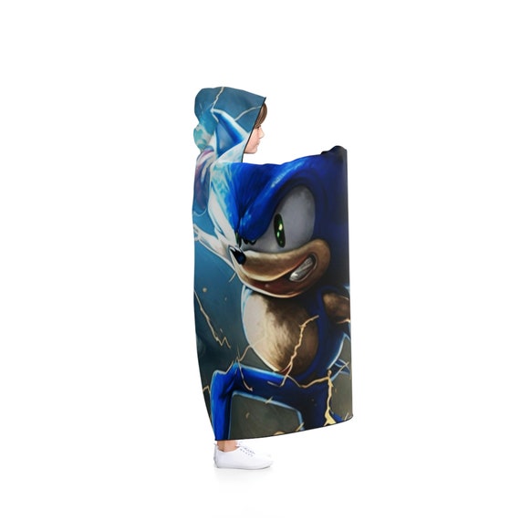 Sonic The Hedgehog Hooded Blanket Kids Hooded Blanket Custom Blanket Sonic Lovers