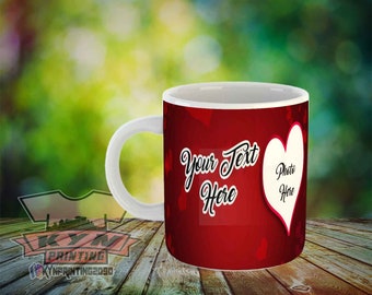 Personalized with Your Text and Photo, Gift, Insulated Tumbler with Lid, Mug 11oz.