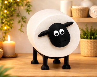 Toilettenpapierhalter Schaf Mährry | Badezimmer Deko | Klopapierhalter Gäste WC | Klorollenhalter & Aufbewahrung | Lustige Geschenkidee