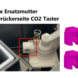 Ersatzmutter für Sodastream Crystal 1.0 2.0 Cool Easy Jet Spirit Reparatur Ersatzteil CO2 Gasflasche Drückerseite Hochdruckanschluss 2X Mutter CO2 Taster