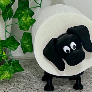 Luna Toilettenpapierhalter Hund Badezimmer Deko Klopapierhalter WC Toilettenpapier Aufbewahrung Klopapier Klorollenhalter Bad 1 | Hündchen
