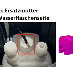 Ersatzmutter für Sodastream Crystal 1.0 2.0 Cool Easy Jet Spirit Reparatur Ersatzteil Wasserflaschenseite Hochdruckanschluss Undicht Bild 2