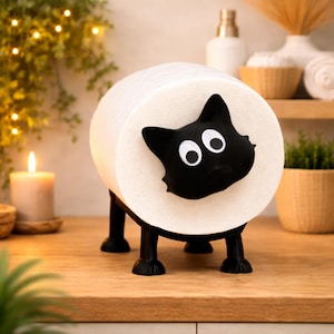 Toilettenpapierhalter Katze Mia | Witzige Badezimmer-Deko & Aufbewahrung für Ersatzrollen
