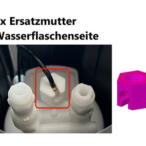 Ersatzmutter für Sodastream Crystal 1.0 2.0 Cool Easy Jet Spirit Reparatur Ersatzteil CO2 Gasflasche Drückerseite Hochdruckanschluss 1X Mutter vorne