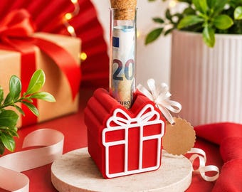 Money gift with test tube | Gift holder for banknotes, vouchers & small tokens of appreciation
