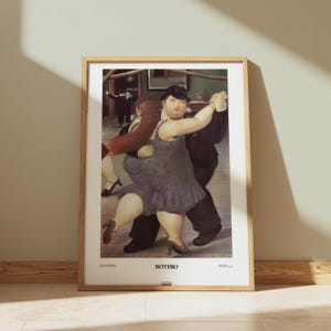 Fernando Botero – Tancerze – plakat wystawowy, nowoczesna sztuka ścienna, wystrój salonu, sztuka Ameryki Łacińskiej, obraz tańczącej pary