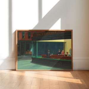 Edward Hopper Nighthawks Print - Iconic American Artwork, Modern Wall Art, Night Scene Print, Realism Art, Night Cafe Painting, Gift Idea