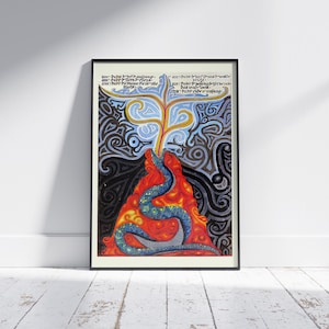 Carl Jung Art - Dragon One - Psychology Poster, Abstract Art Print, Modern Wall Decor, Therapy Office Decor, Spiritual Wall Art, Shadow Work
