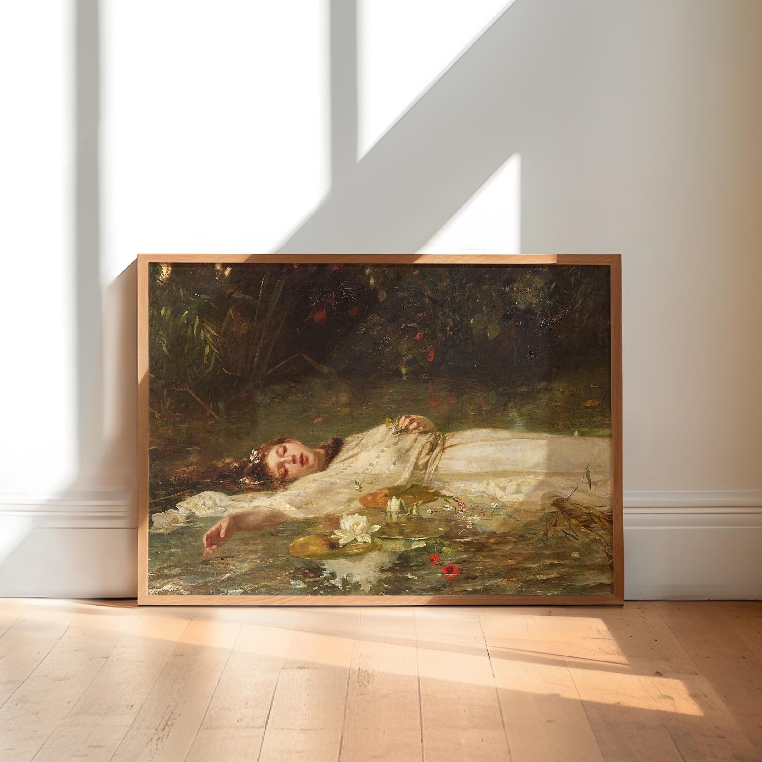 フリードリヒ・ハイザー作「オフィーリア」絵画 - ファインアート フリードリヒ・ハイザー作「オフィーリア」絵画 - ファインアート